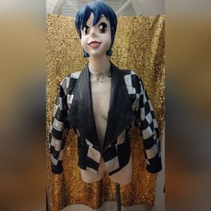 Vintage 1980s leather jacket rare unique punk metal goth